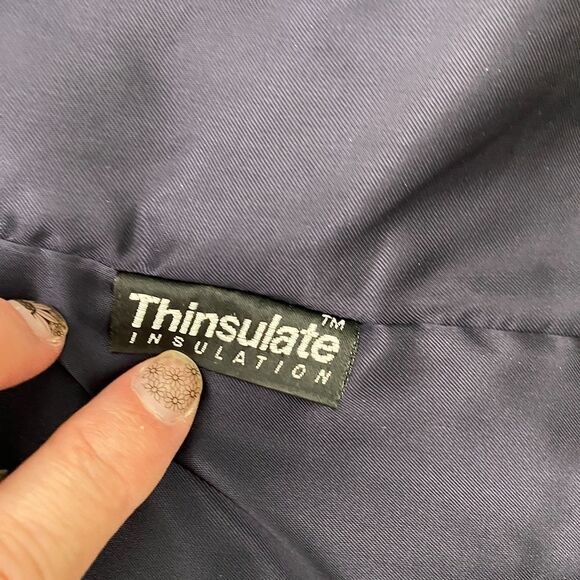 VTG LL Bean Peacoat Navy Blue Wool Cashmere Blend Nautical Preppy Womens 14 - Picture 9 of 15